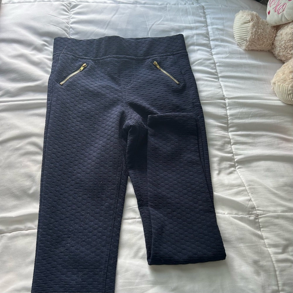 Navy Ribbed Pants